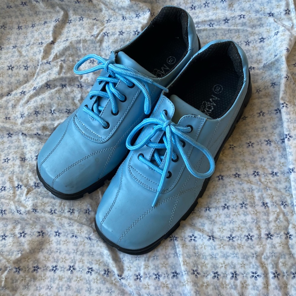 Baby Blue Lace Up Shoes